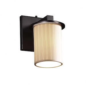 Limoges Dakota - 1 Light Wall Sconce with Waterfall Flat Rim Cylinder Shade - 1035550