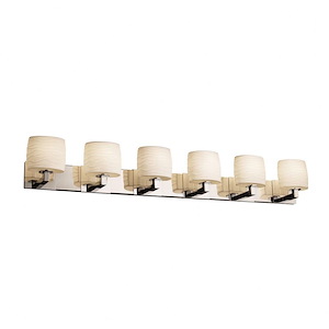 Limoges Modular - 6 Light Bath Bar with Waves Oval Shade - 1035584