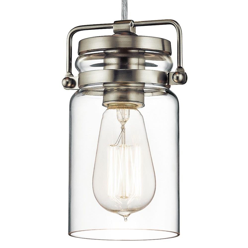 Kichler Lighting 42878 Brinley light Mini-Pendant with Vintage  Industrial inspirations 7.75 inches tall by 4.75 inches wide