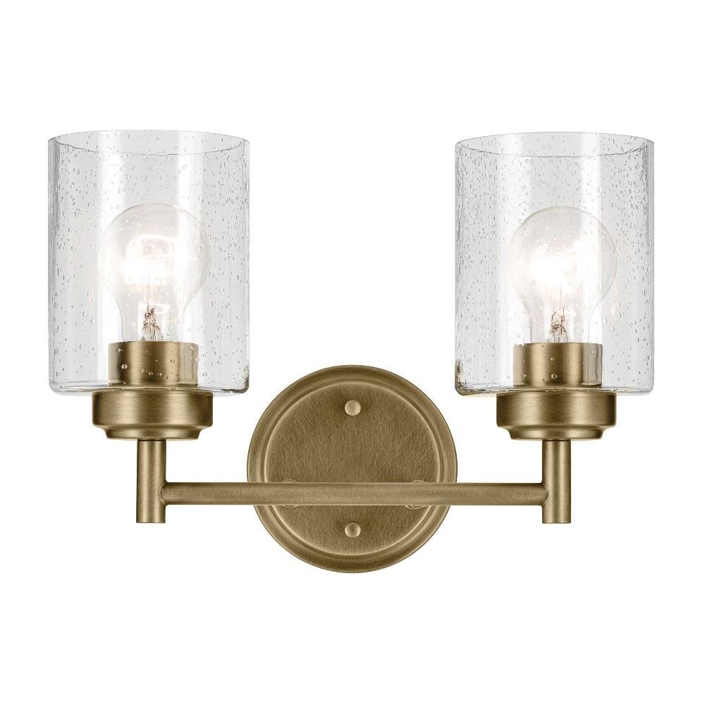 Winslow - 2 Light Bath Vanity Approved for Damp Locations - with Contemporary inspirations - 12.75 inches wide