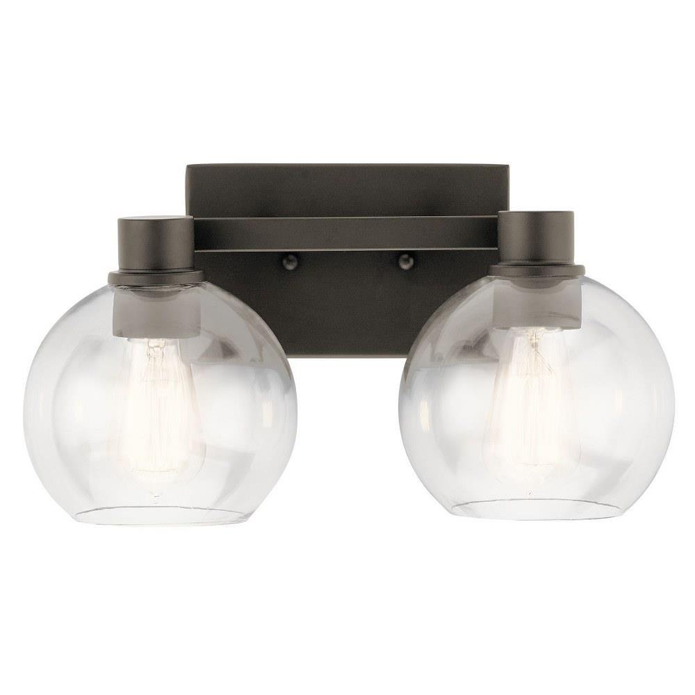 Kichler-Lighting---45893NI---Harmony---2-Light-Bath -Vanity-Approved-for-Damp-Locations---with-Transitional-inspirations---8.25-inches-tall-by-15.5-inches-wide