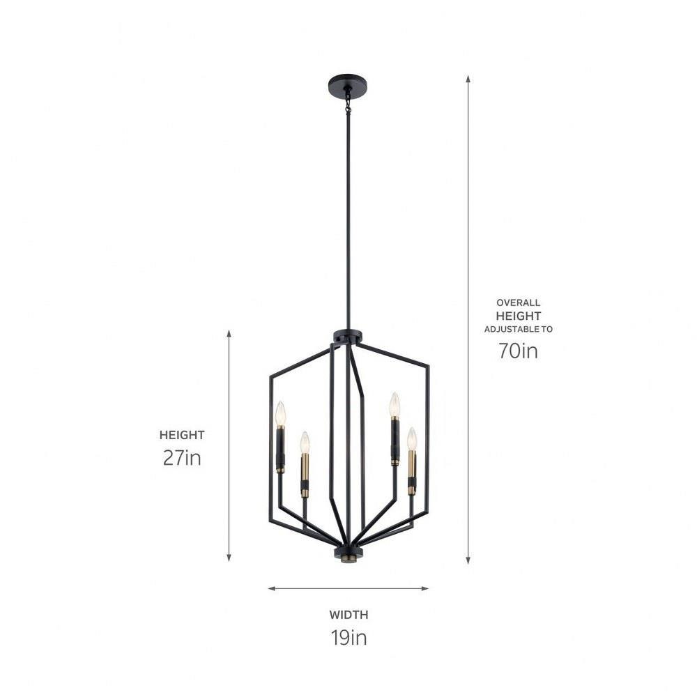 Kichler Lighting - 52351BK - Armand - 4 Light Large Pendant In ...