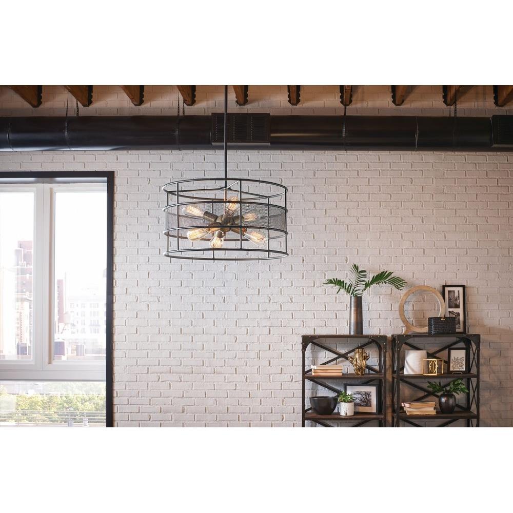 Kichler Lighting - 43594BK - Piston - 6 Light Round Chandelier/Pendant ...