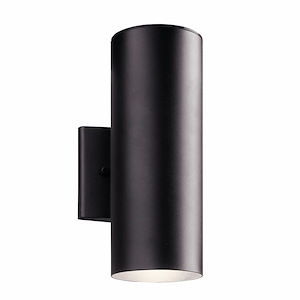 15W 3000K 1 LED Small Outdoor Wall Lantern - with Contemporary inspirations - 12 inches tall by 5 inches wide
