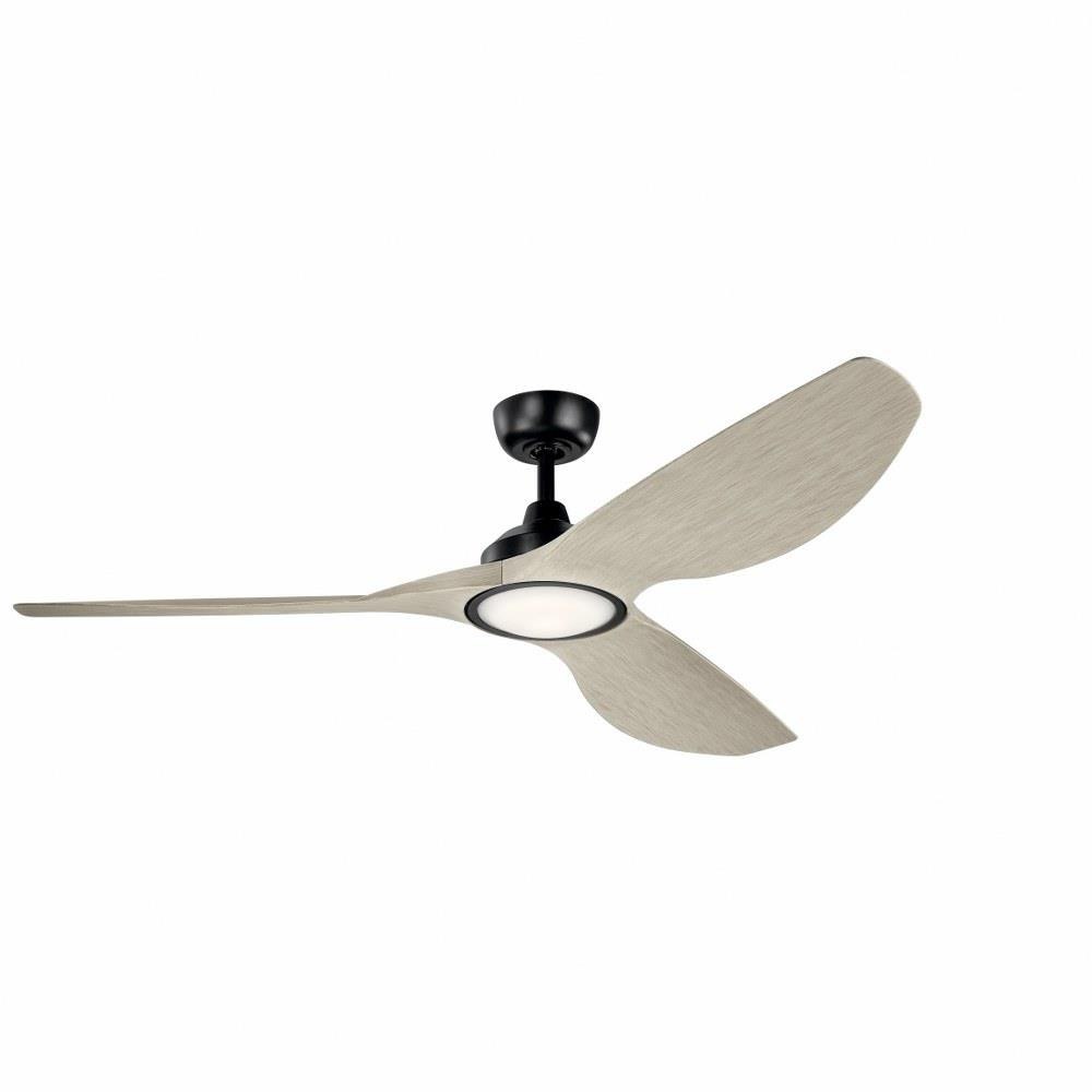 Kichler Imari 65-in Matte White LED Indoor/Outdoor Ceiling Fan with Light Kit (3-Blade)
