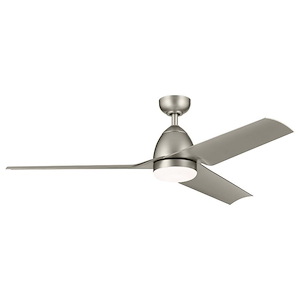 Fit - 3 Blade Ceiling Fan with Light Kit In Modern Style-13.25 Inches Tall and 54 Inches Wide