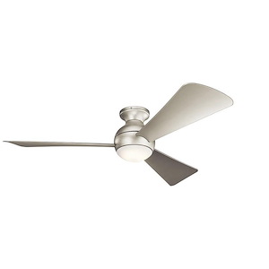 Sola - Ceiling Fan with Light Kit - 11 inches tall by 54 inches wide