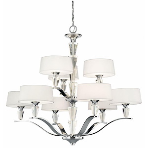 Persuasion - 9 Light 2-Tier Chandelier - With Transitional Inspirations - 31.5 Inches Tall By 37 Inches Wide