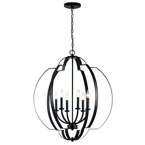 Voleta - 6 light Foyer Chandelier - 32.5 inches tall by 27.75 inches wide
