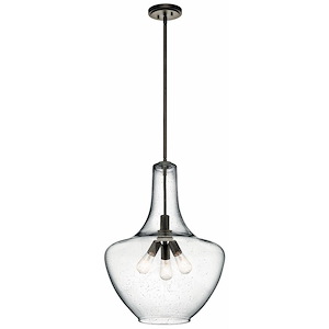 Everly - 3 light Pendant - with Transitional inspirations - 27.25 inches tall by 20 inches wide
