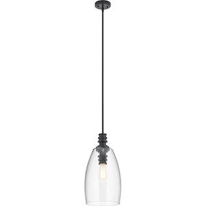 Lakum - 1 light Pendant - with Transitional inspirations - 19.75 inches tall by 10 inches wide