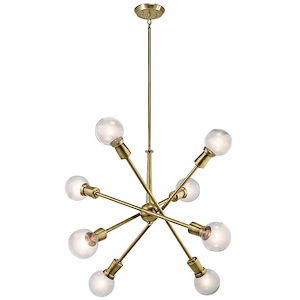 Armstrong - 8 Light Large Chandelier - with Contemporary inspirations - 26 inches tall by 30 inches wide