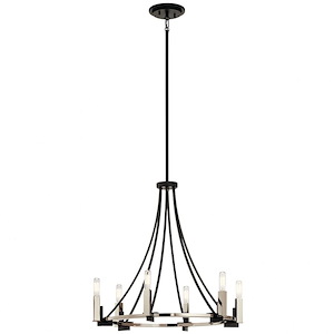 Bensimone - 6 Light Medium Chandelier - With Contemporary Inspirations - 23.25 Inches Tall By 24 Inches Wide