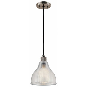 Devin - 1 Light Mini Pendant - With Vintage Industrial Inspirations - 9 Inches Tall By 8 Inches Wide