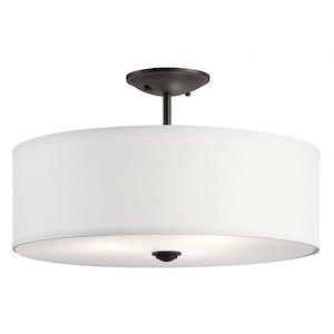 Lacey 28 5 Light Semi Flush in Pewter
