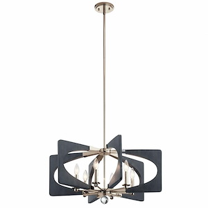 Alscar - 6 Light Medium Chandelier - With Transitional Inspirations - 14.25 Inches Tall By 28 Inches Wide