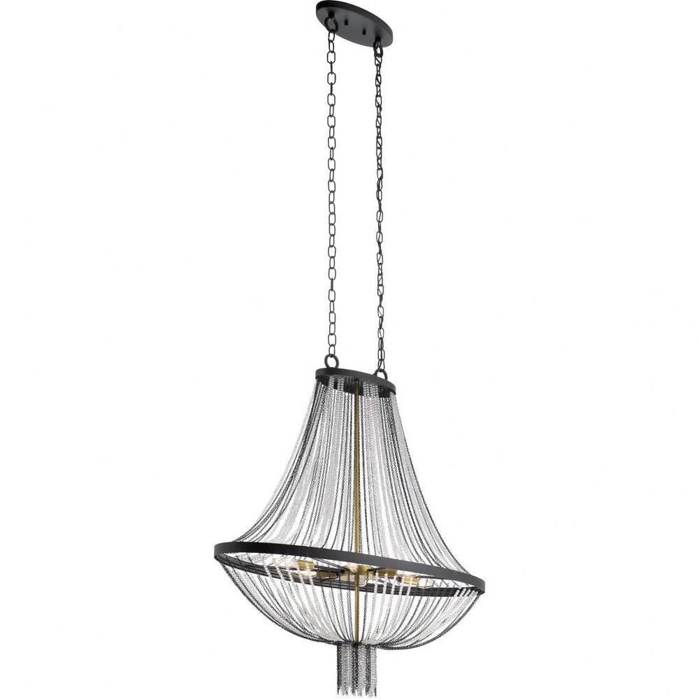 Kichler Alexia 6-Light Black Traditional Beaded Chandelier