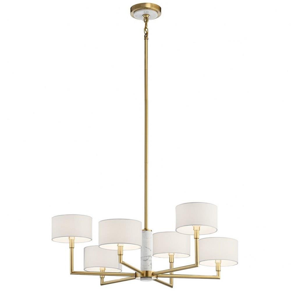 Kichler Laurent 6-Light Polished Nickel Mid-century Chandelier