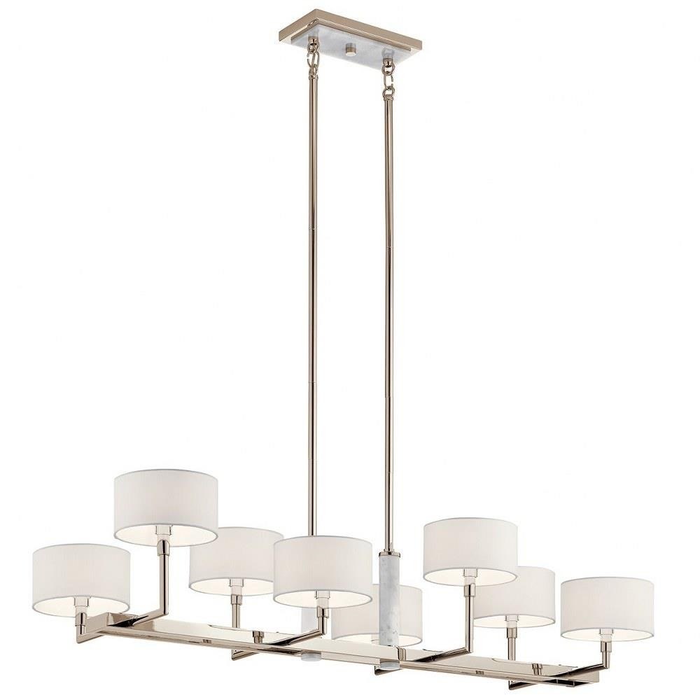 Kichler Laurent 6-Light Polished Nickel Mid-century Chandelier