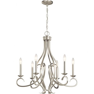 Ania - 6 Light Medium Chandelier - with Traditional Inspirations - 26.75 inches tall by 26 inches wide