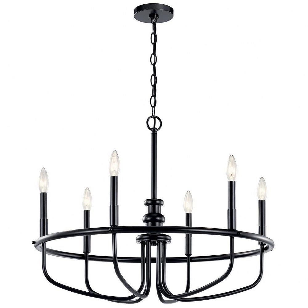 Kichler Capitol Hill 6-Light Black Traditional Chandelier