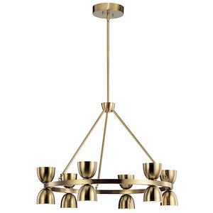 Baland - 12 LED Large Chandelier In Mid-Century Modern Style-23 Inches Tall and 31 Inches Wide