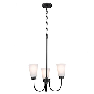 Erma - 3 Light Small Chandelier In Updated Traditional Style-18.5 Inches Tall