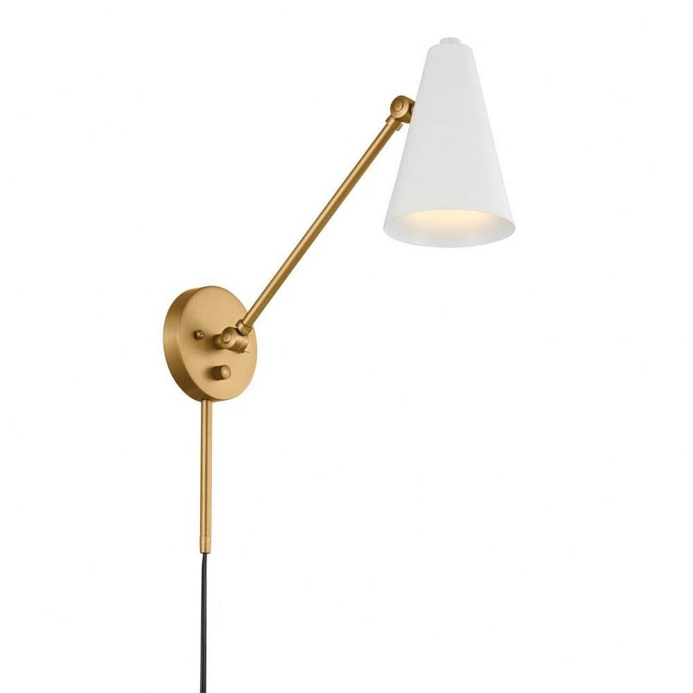 Exterior Brass Cone Straight Arm Wall Light – Lighting Collective