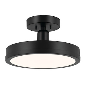 Riu - 48W 1 LED Semi-Flush Mount-8 Inches Tall and 14.25 Inches Wide