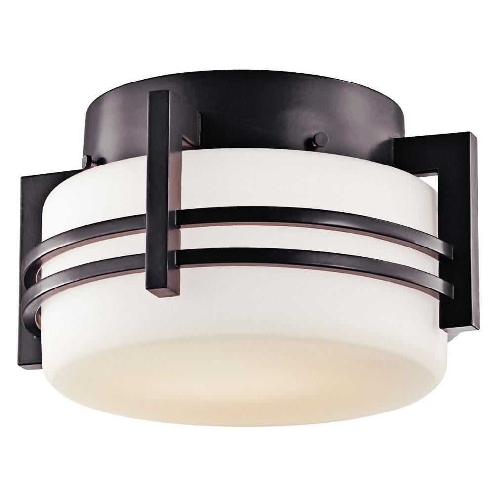 Modern Black Metal Ceiling Light Flush Mount Fixture with Curved