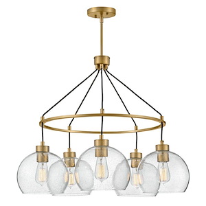 Rumi - 50W 5 LED Medium Chandelier In Modern Style-24.5 Inches Tall and 30 Inches Wide - 1292814