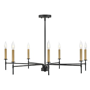 Hux - 35W 7 LED Large Chandelier-8.75 Inches Tall and 36 Inches Wide - 1292815