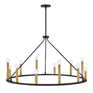 Lazlo - 60W 12 LED Large Chandelier In Modern Style-20.5 Inches Tall and 38 Inches Wide - 1292816
