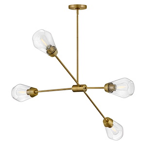 Livie - 40W 4 LED Medium Convertible Mobile Chandelier In Modern Style-5.25 Inches Tall and 44 Inches Wide - 1320287