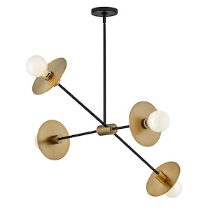 Lulu - 40W 4 LED Medium Convertible Mobile Chandelier In Modern Style-8 Inches Tall and 35.75 Inches Wide - 1320290