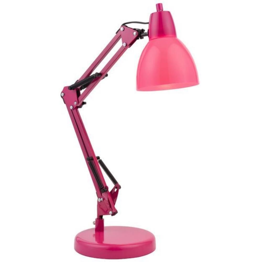 Hot pink store desk lamp