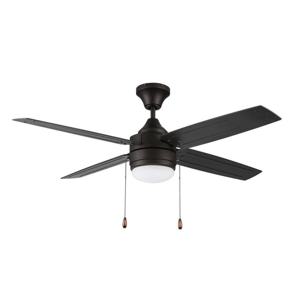 Aikman - 4 Blade Ceiling Fan with Light Kit-16.75 Inches Tall and 52 Inches Wide