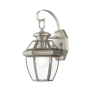Monterey - 1 Light Outdoor Wall Lantern in Traditional Style - 7 Inches wide by 12.5 Inches high