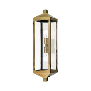 Nyack - 2 Light Outdoor Wall Lantern in Mid Century Modern Style - 6.25 Inches wide by 24 Inches high