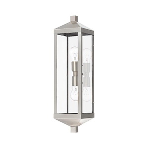 Nyack - 2 Light Outdoor Wall Lantern in Mid Century Modern Style - 6.25 Inches wide by 24 Inches high - 614536