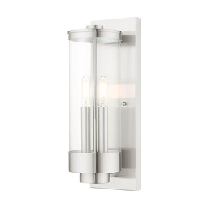Hillcrest - 2 Light Outdoor Wall Lantern in Coastal Style - 5 Inches wide by 15.75 Inches high - 831793