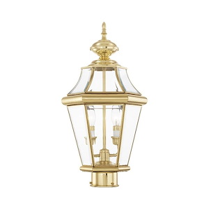 Georgetown - 2 Light Outdoor Post Top Lantern in Traditional Style - 10.25 Inches wide by 21 Inches high