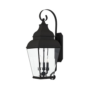Exeter - 3 Light Outdoor Wall Lantern in Farmhouse Style - 10 Inches wide by 28 Inches high