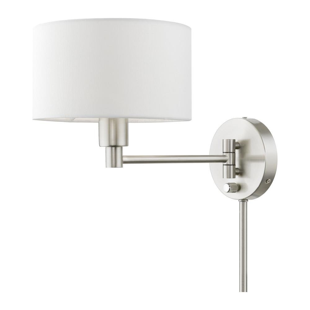 Livex Lighting - 40080-91 - 1 Light Swing Arm Wall Sconce In RefinedModern  Style-9.75 Inches Tall and 9 Inches Wide
