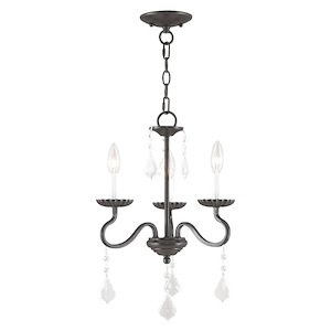 Callisto - 3 Light Mini Chandelier in Traditional Style - 14 Inches wide by 19 Inches high