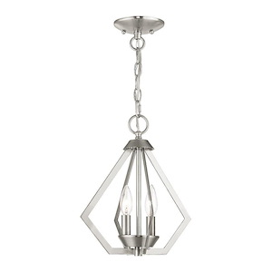 Prism - 2 Light Convertible Mini Chandelier in Contemporary Style - 11.25 Inches wide by 11.75 Inches high
