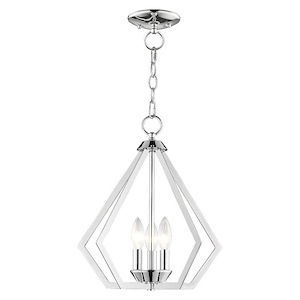 Prism - 3 Light Convertible Mini Chandelier in Contemporary Style - 14 Inches wide by 14 Inches high