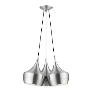 Waldorf - 3 Light Cluster Pendant In Mid Century Modern Style-18.5 Inches Tall and 20.5 Inches Wide - 1094692