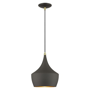 Waldorf - 1 Light Pendant In Industrial Style-18 Inches Tall and 9.5 Inches Wide