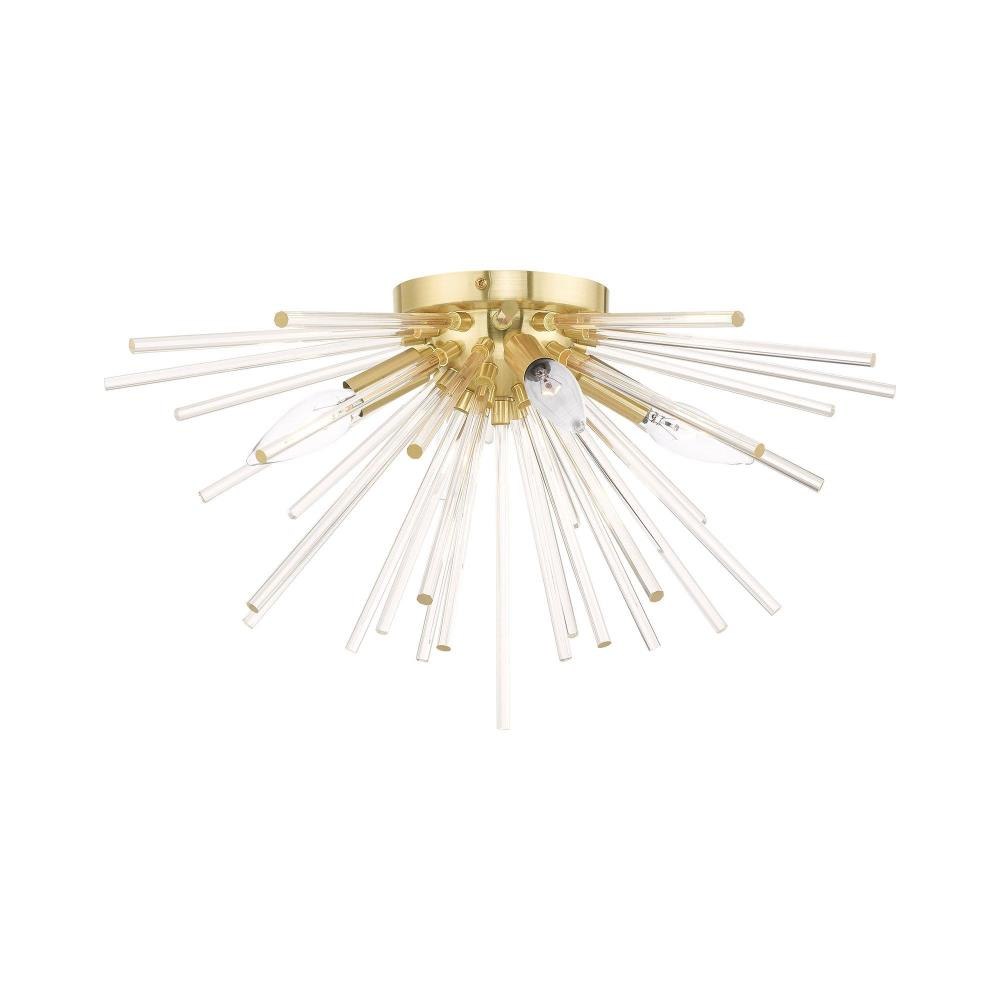 Utopia - 4 Light Flush Mount in Mid Century Modern Style - 20 Inches wide by 11 Inches high